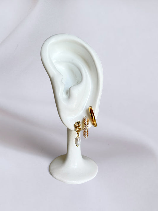 Philia Pearl Huggie Earrings